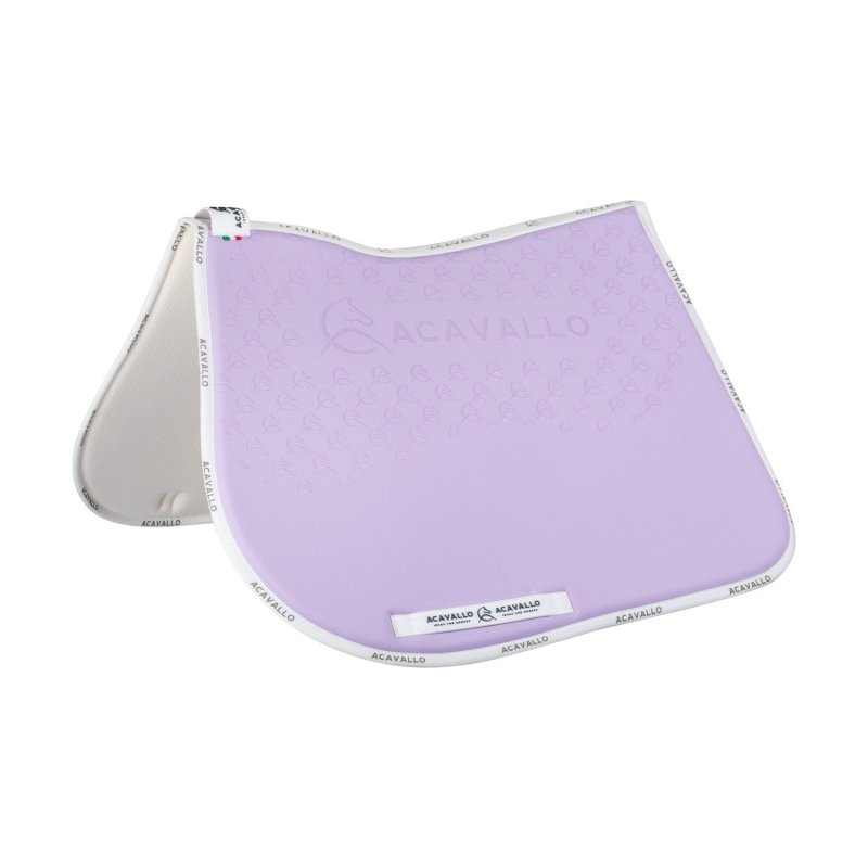 Acavallo Sottosella salto con fodera in bambù e grip silicone - Lilla/Bianco