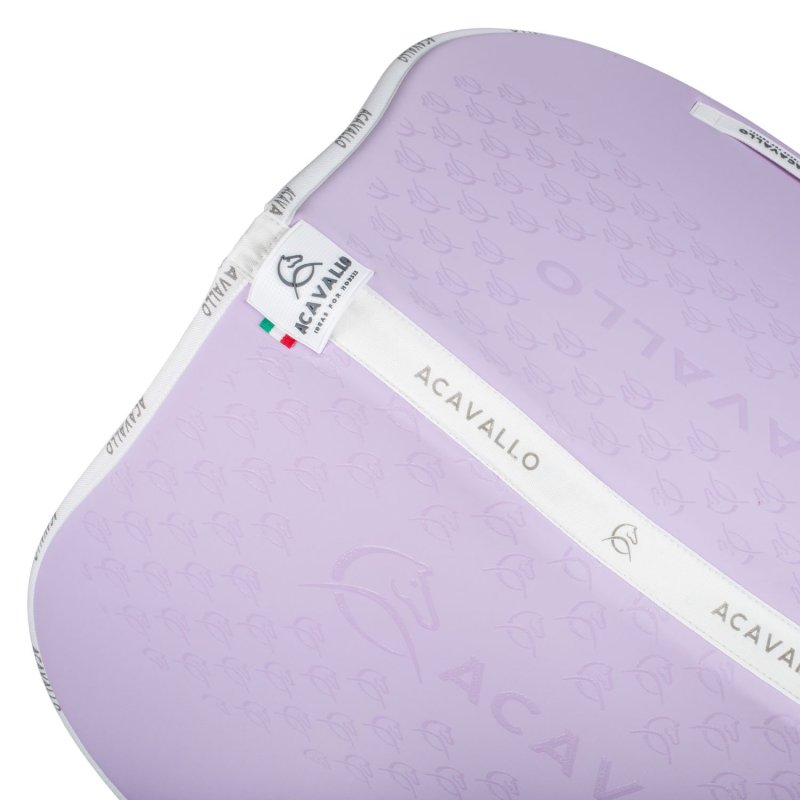 Acavallo Sottosella salto con fodera in bambù e grip silicone - Lilla/Bianco