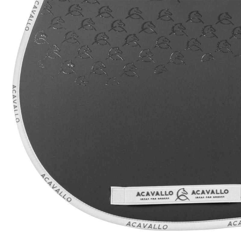 Acavallo Sottosella salto con fodera in bambù e grip silicone - Smoke Dore/Bianco