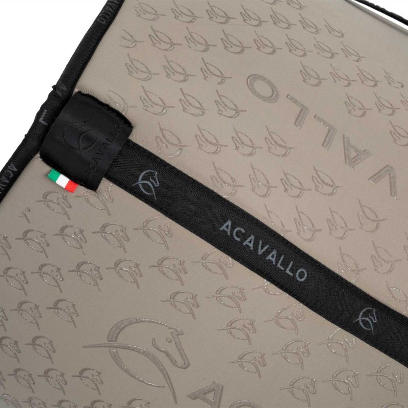 Acavallo Sottosella salto con fodera in bambù e grip silicone - Terra/Nero