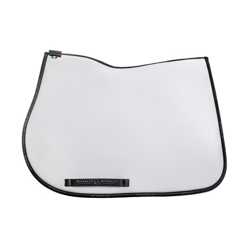 Acavallo Sottosella salto con fodera in bambù e grip silicone - Bianco/Nero