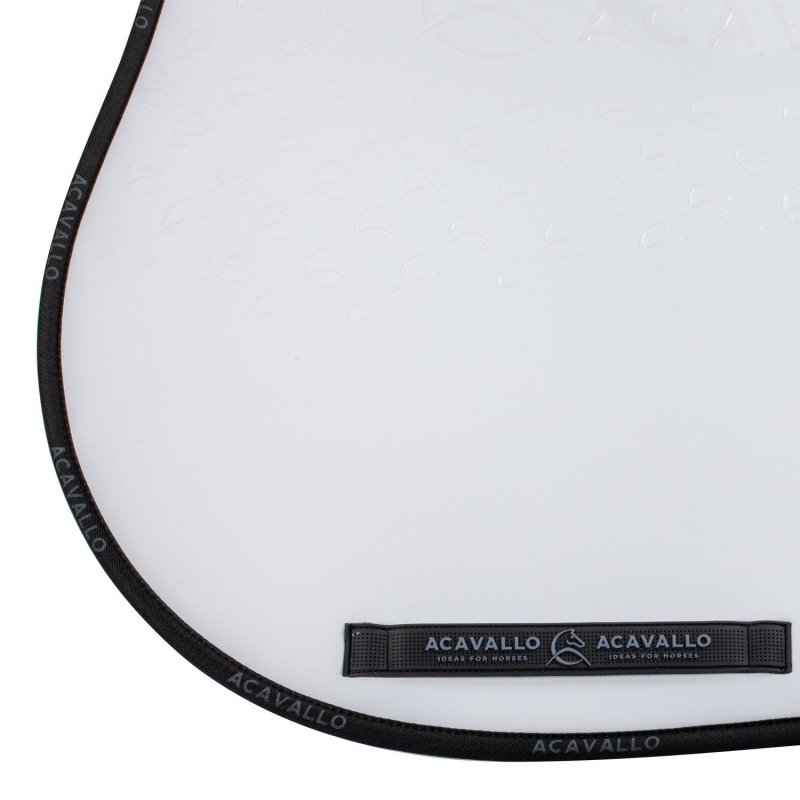 Acavallo Sottosella salto con fodera in bambù e grip silicone - Bianco/Nero