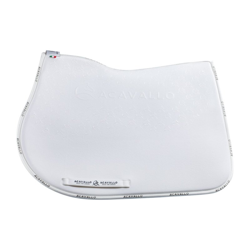 Acavallo Sottosella salto con fodera in bambù e grip silicone - Bianco