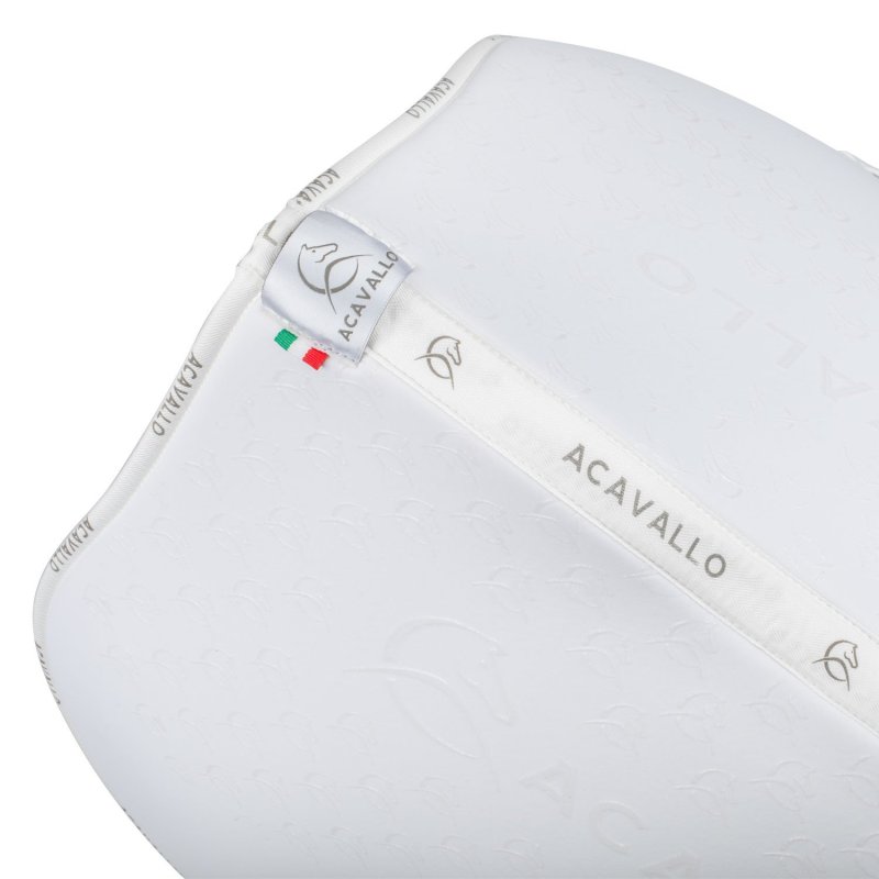 Acavallo Sottosella salto con fodera in bambù e grip silicone - Bianco
