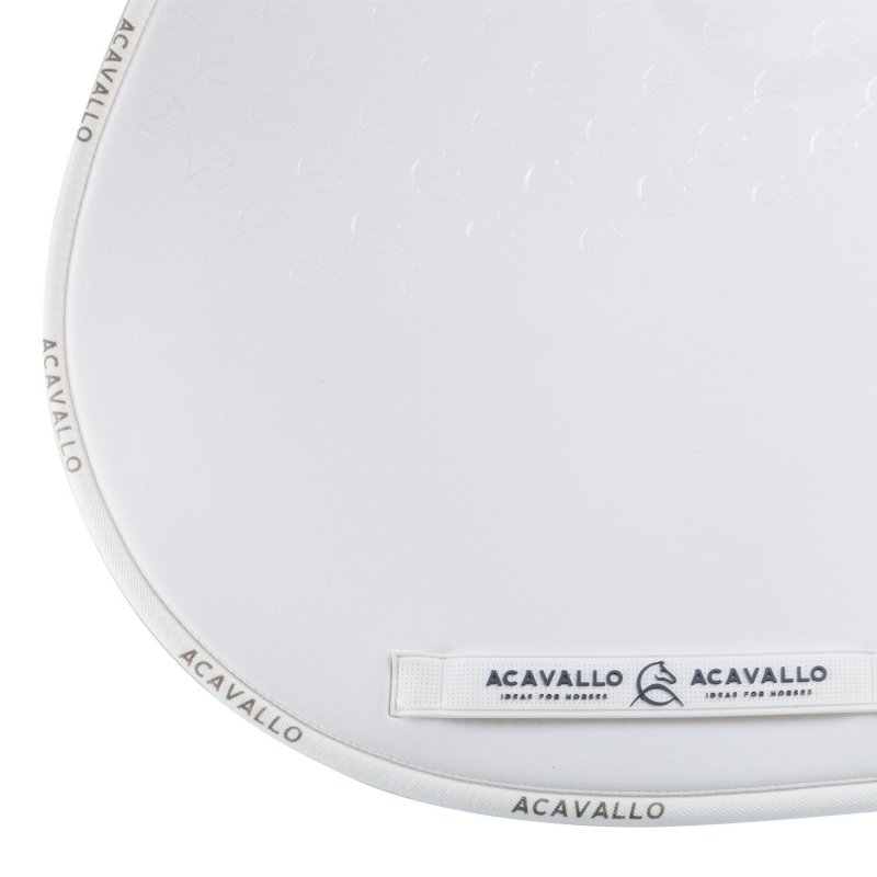 Acavallo Sottosella salto con fodera in bambù e grip silicone - Bianco
