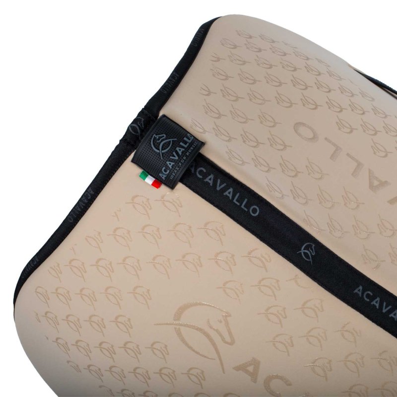 Acavallo Sottosella salto con fodera in bambù e grip silicone - Sabbia/Nero