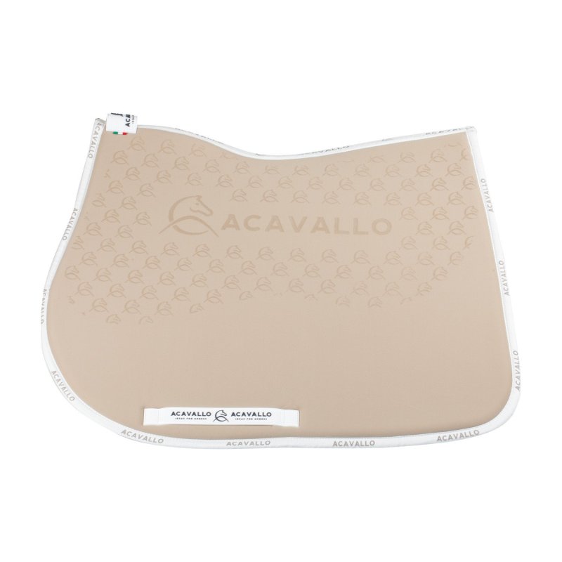 Acavallo Sottosella salto con fodera in bambù e grip silicone - Sabbia/Bianco