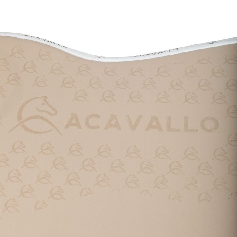 Acavallo Sottosella salto con fodera in bambù e grip silicone - Sabbia/Bianco