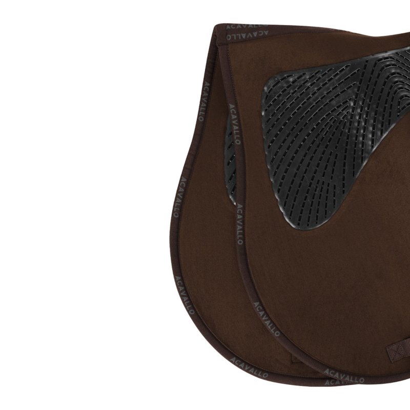 Acavallo Sottosella salto Twin Side con grip in gel - Marrone