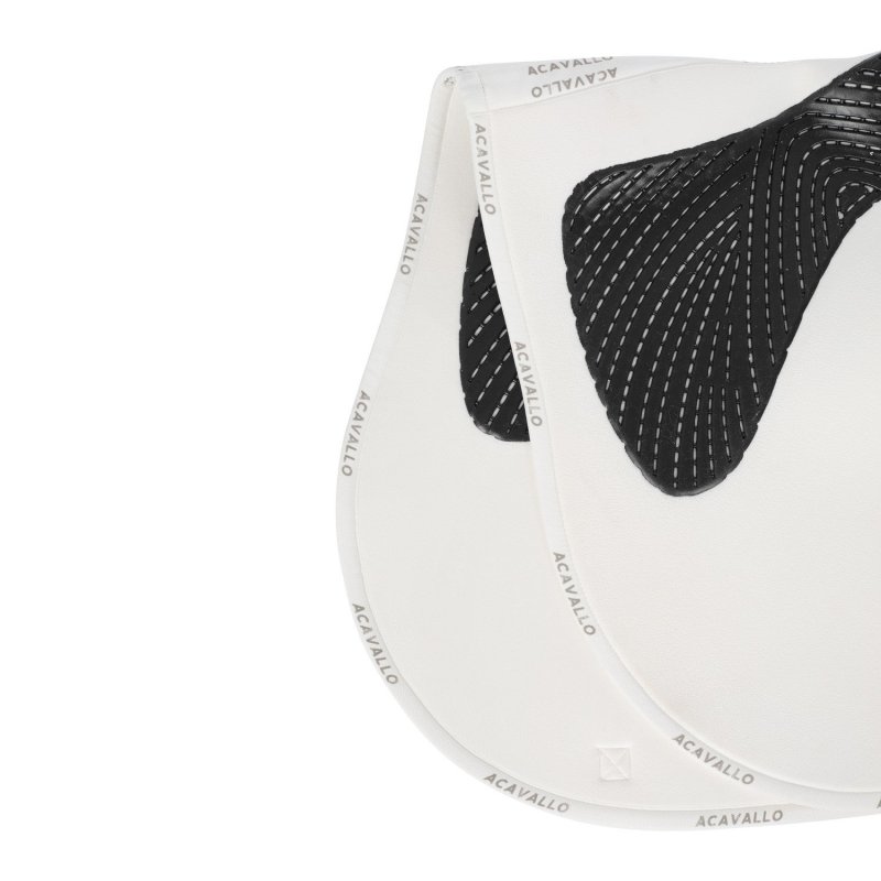 Acavallo Sottosella salto Twin Side con grip in gel - Bianco