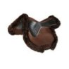 Acavallo Sottosella salto sagomato Numnah Twin Side in gel - Marrone - colore montone Sheepskin  Brown