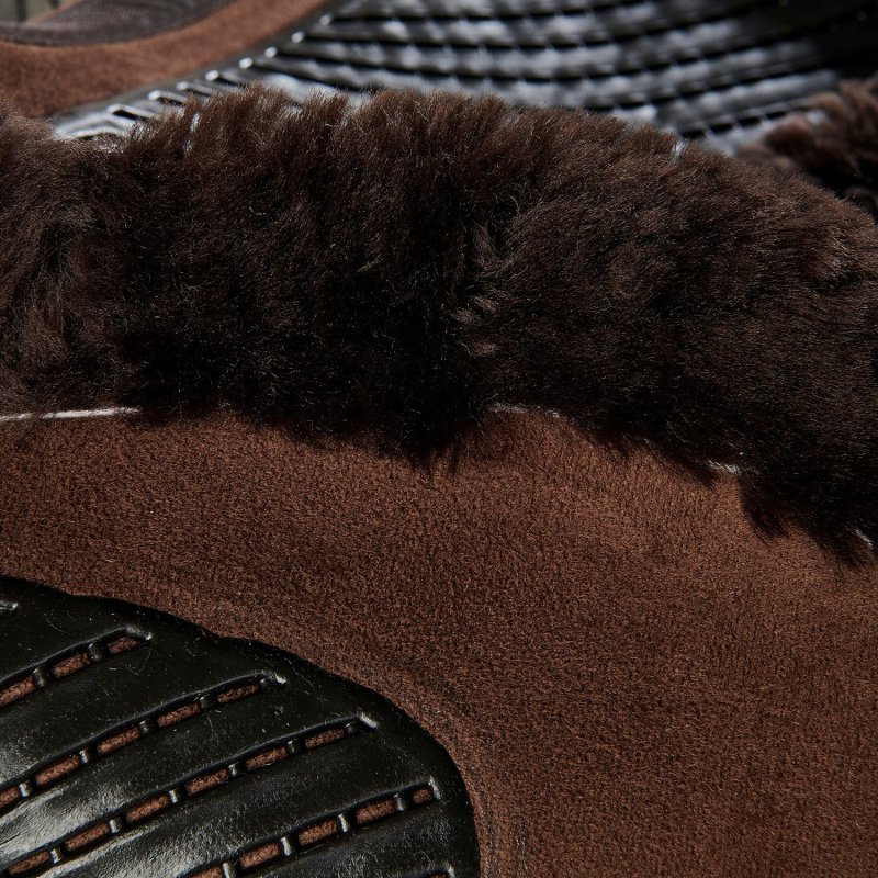 Acavallo Sottosella salto sagomato Numnah Twin Side in gel - Marrone - colore montone Sheepskin  Brown