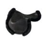 Acavallo Sottosella salto sagomato Numnah Twin Side in gel - Nero - colore montone Sheepskin  Black
