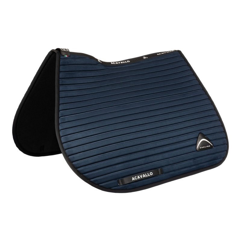 Acavallo Sottosella salto Sublime angolato in camoscio a strisce - Blu navy