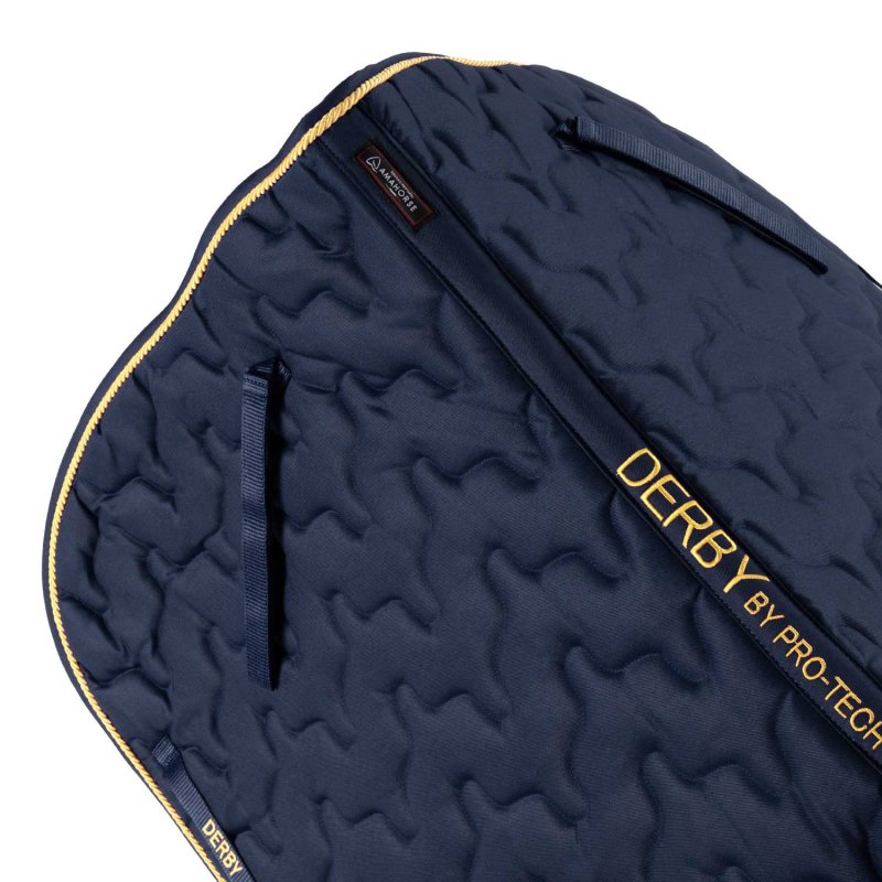 Derby Sottosella salto con cordone - Blu navy/Oro