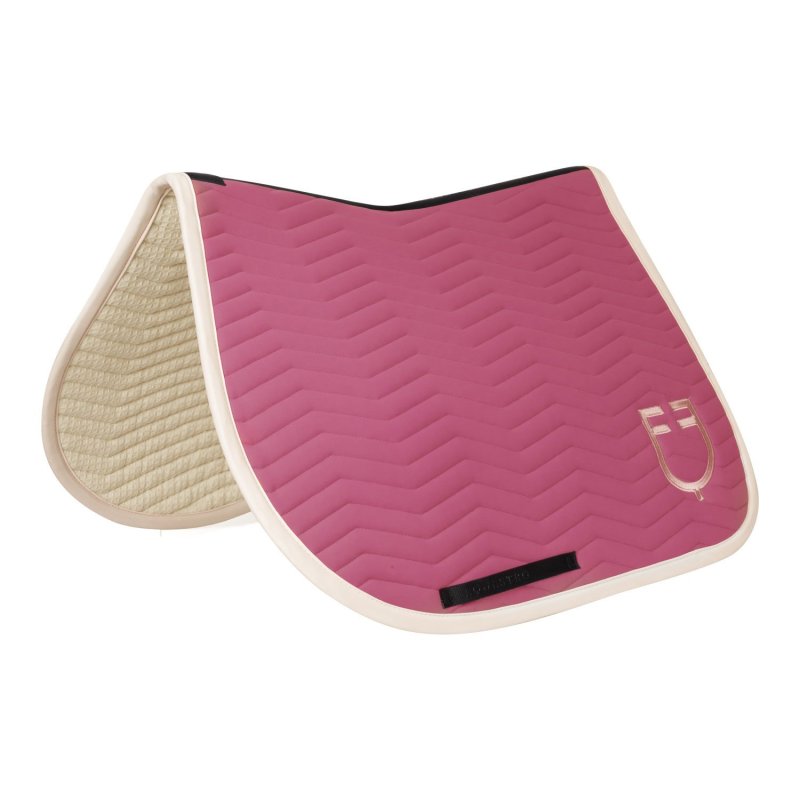 Equestro Sottosella Wave Quilting salto in tessuto tecnico - Chateau Rose/Bianco antico
