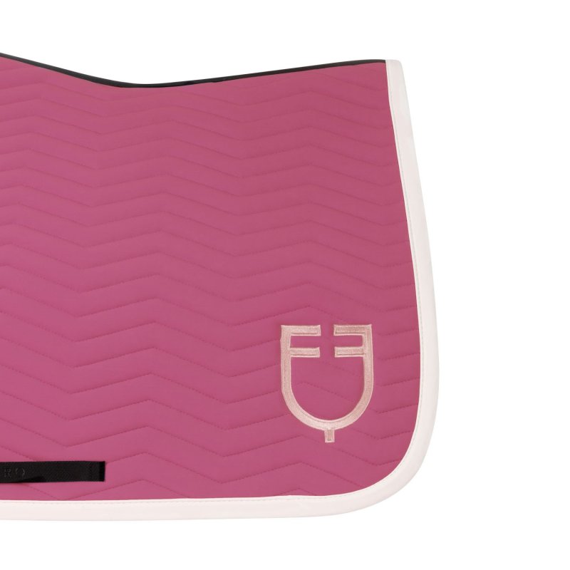 Equestro Sottosella Wave Quilting salto in tessuto tecnico - Chateau Rose/Bianco antico