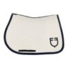 Equestro Sottosella Wave Quilting salto in tessuto tecnico - Bianco antico/Blu navy