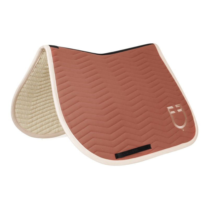 Equestro Sottosella Wave Quilting salto in tessuto tecnico - Redwood/Bianco antico
