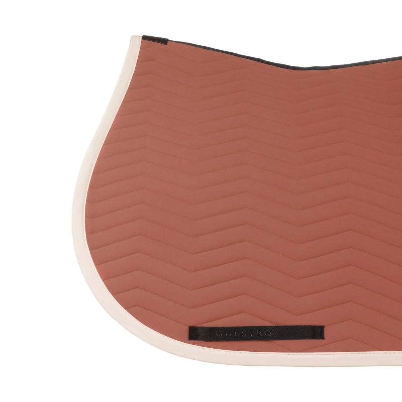 Equestro Sottosella Wave Quilting salto in tessuto tecnico - Redwood/Bianco antico