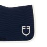 Equestro Sottosella Wave Quilting salto in tessuto tecnico - Blu navy/Bianco antico