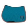 Equestro Sottosella Wave Quilting salto in tessuto tecnico - Blue Coral/Marrone