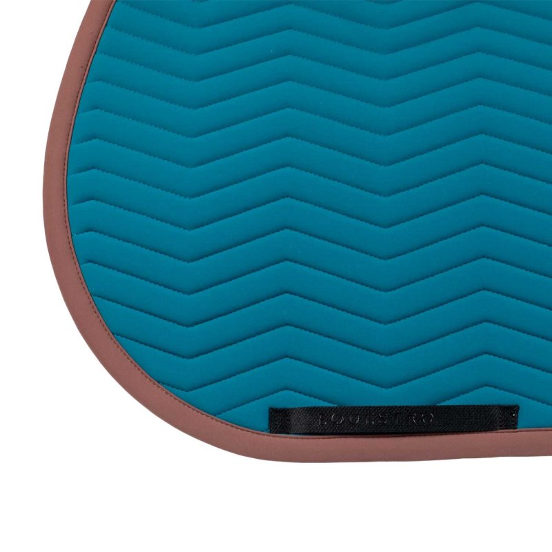 Equestro Sottosella Wave Quilting salto in tessuto tecnico - Blue Coral/Marrone