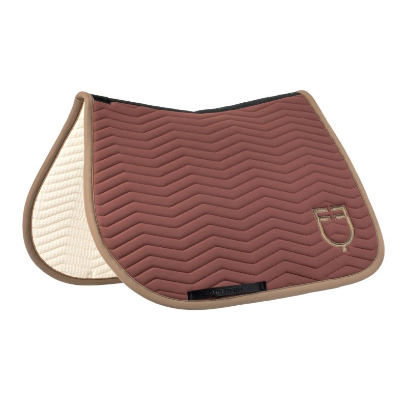 Equestro Sottosella Wave Quilting salto in tessuto tecnico - Marrone/Noce