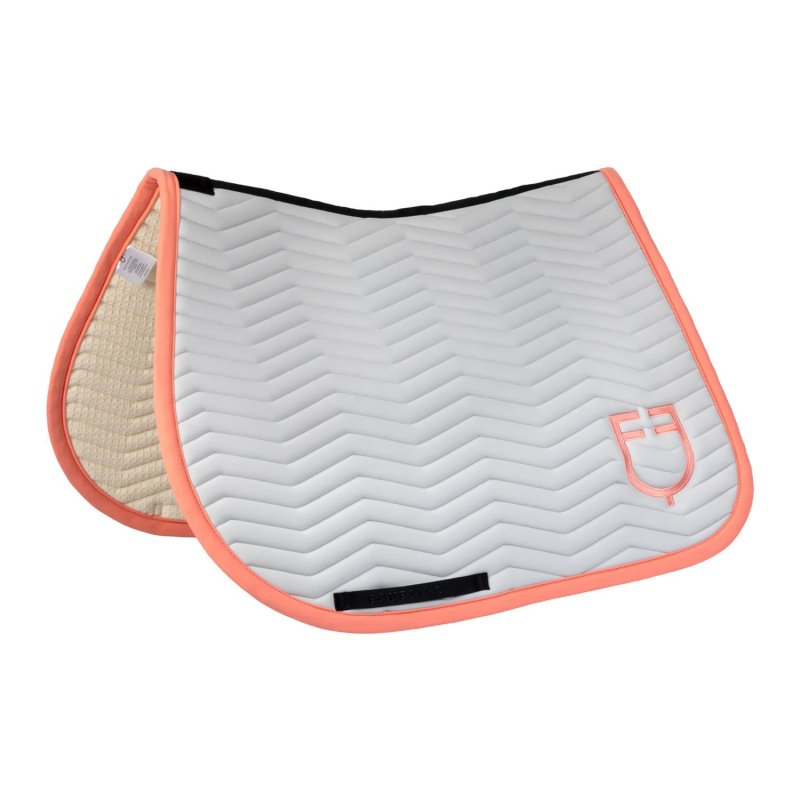 Equestro Sottosella Wave Quilting salto in tessuto tecnico - Harbor Mist/Desert Flower
