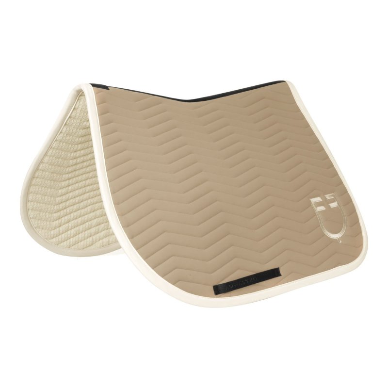 Equestro Sottosella Wave Quilting salto in tessuto tecnico - Oxford Tan/Bianco antico