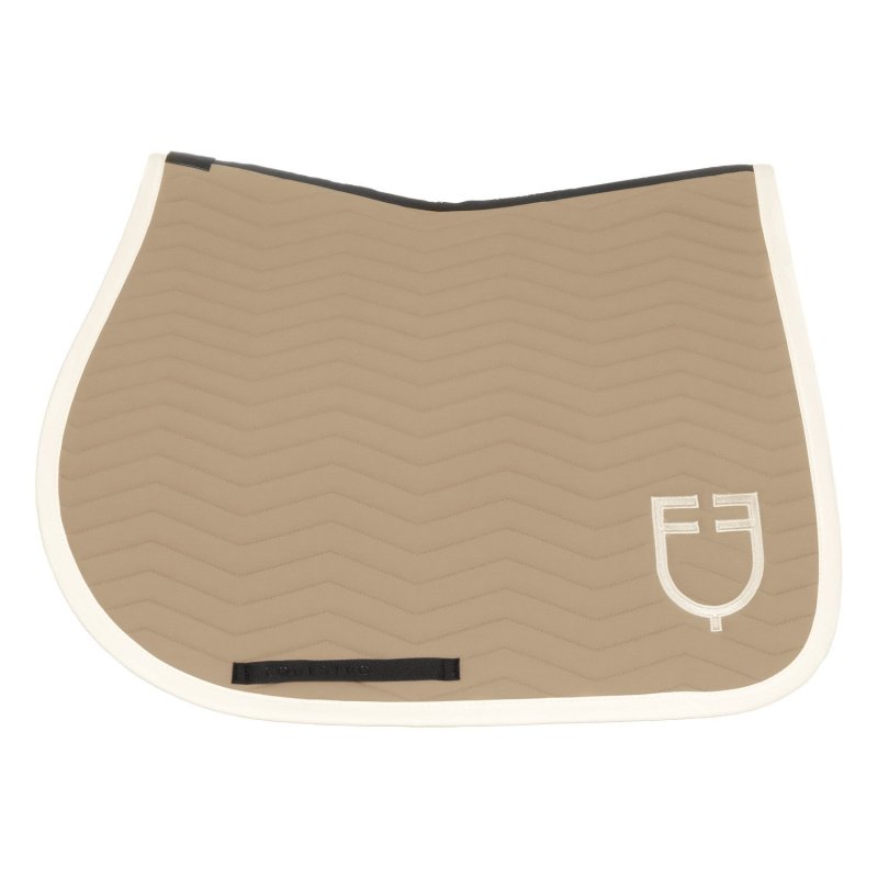 Equestro Sottosella Wave Quilting salto in tessuto tecnico - Oxford Tan/Bianco antico