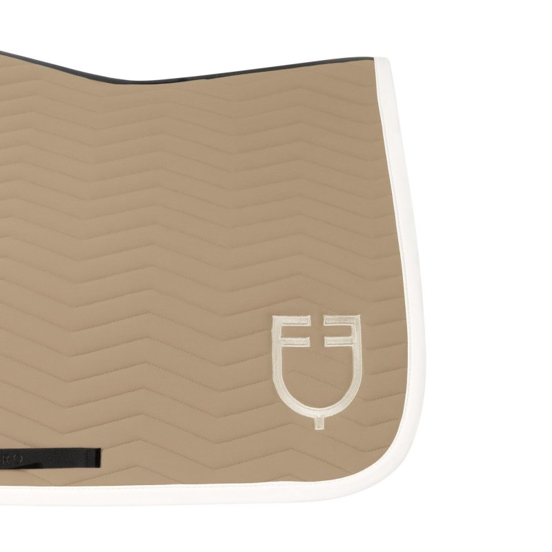Equestro Sottosella Wave Quilting salto in tessuto tecnico - Oxford Tan/Bianco antico