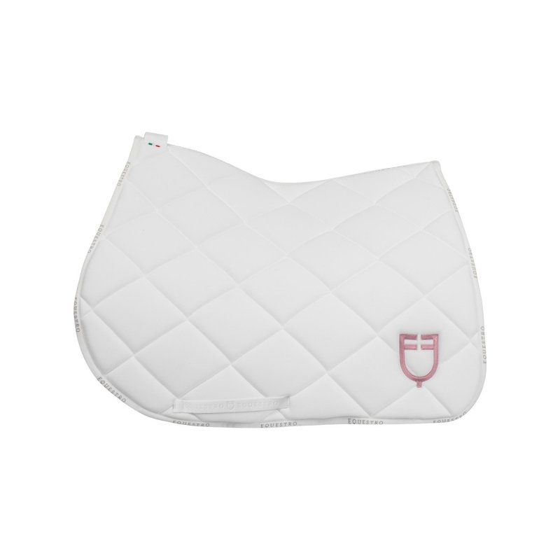 Equestro Sottosella da salto con logo multicolor - Bianco/Ballerina
