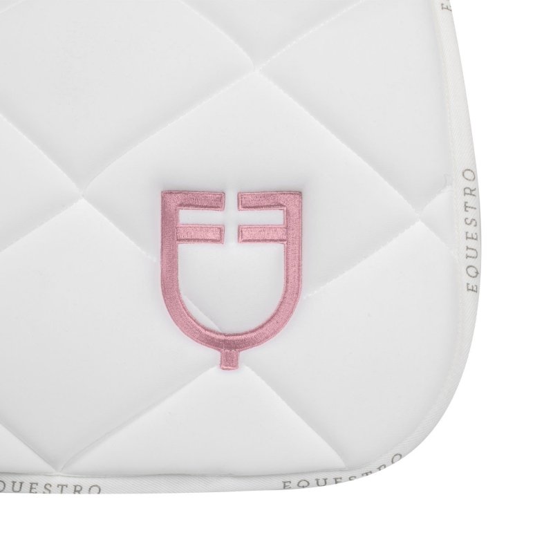 Equestro Sottosella da salto con logo multicolor - Bianco/Ballerina