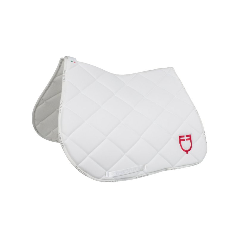 Equestro Sottosella da salto con logo multicolor - Bianco/Poppy Red