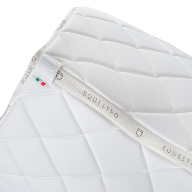 Equestro Sottosella da salto con logo multicolor - Bianco/Poppy Red