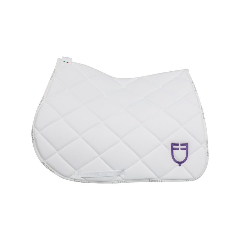 Equestro Sottosella da salto con logo multicolor - Bianco/Hite/Dahlia Purple
