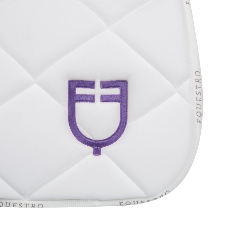 Equestro Sottosella da salto con logo multicolor - Bianco/Hite/Dahlia Purple