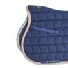 Equestro Sottosella da salto con passamaneria a contrasto - Blu navy/Rosso/Grigio