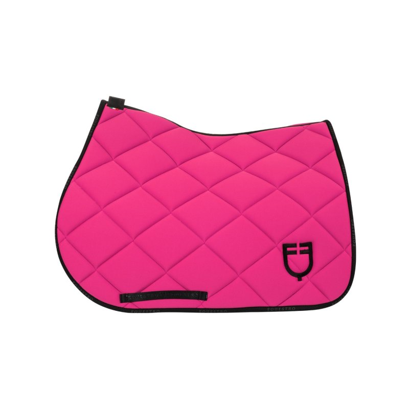 Equestro Sottosella salto in tessuto tecnico con logo - Fucsia/Nero