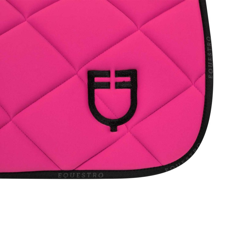 Equestro Sottosella salto in tessuto tecnico con logo - Fucsia/Nero