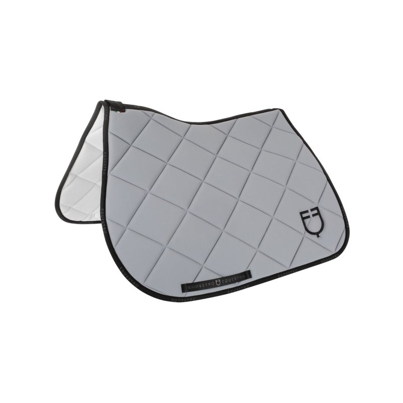 Equestro Sottosella salto in tessuto tecnico con logo - Grigio/Nero