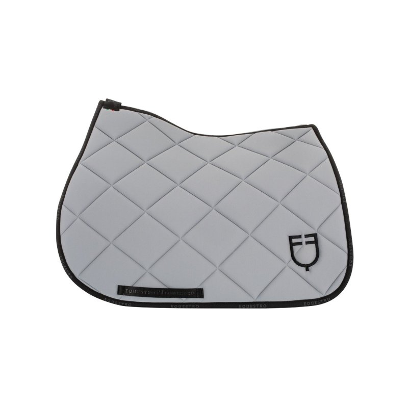 Equestro Sottosella salto in tessuto tecnico con logo - Grigio/Nero
