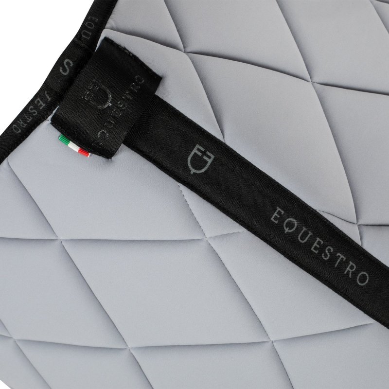 Equestro Sottosella salto in tessuto tecnico con logo - Grigio/Nero