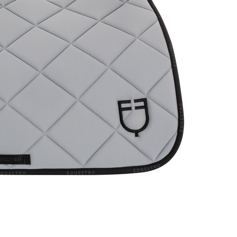 Equestro Sottosella salto in tessuto tecnico con logo - Grigio/Nero