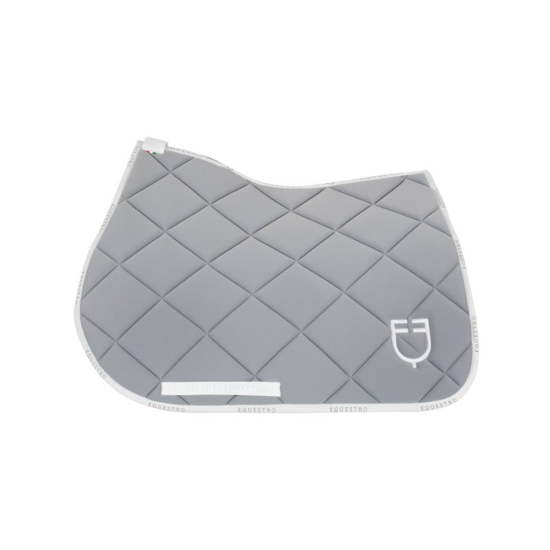 Equestro Sottosella salto in tessuto tecnico con logo - Grigio/Bianco