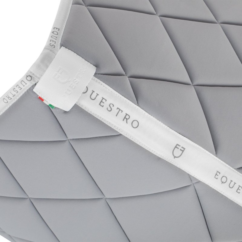 Equestro Sottosella salto in tessuto tecnico con logo - Grigio/Bianco