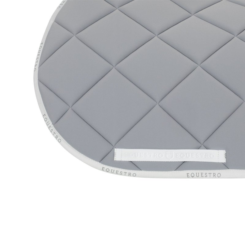 Equestro Sottosella salto in tessuto tecnico con logo - Grigio/Bianco