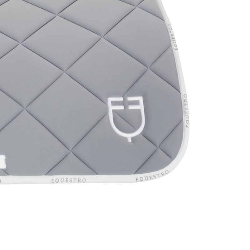 Equestro Sottosella salto in tessuto tecnico con logo - Grigio/Bianco