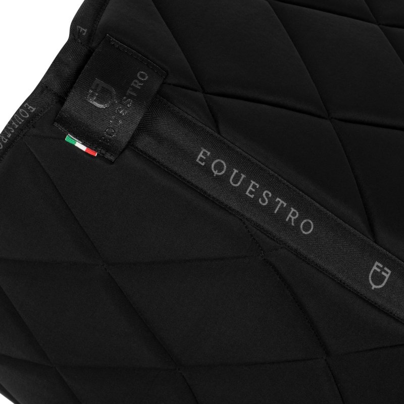 Equestro Sottosella salto in tessuto tecnico con logo - Nero